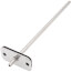 6" Straight Stainless Steel Static Pressure Tip w/ Mounting Flange