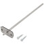 8" Straight Stainless Steel Static Pressure Tip w/ Mounting Flange