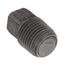 1/8" Black Steel Square Head Solid Pipe Plug