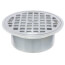 5" Round Floor Drain Grate and Screws (Chrome Plated)