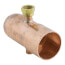 2" Copper End Cap Spun End with Drain & Vent Connections 