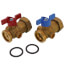 TruFLOW Manifold Supply and Return Ball Valves, Set of 2 (Without Filter & Temp. Gauge)