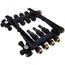 4-Loop EP Radiant Heat Manifold Assembly w/ Flow Meters