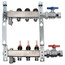 3-Loop 1" Stainless Steel Radiant Heat Manifold Assembly w/ Flow Meter