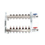 7-Loop 1" Stainless Steel Radiant Heat Manifold Assembly w/ Flow Meter