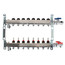 8-Loop 1" Stainless Steel Radiant Heat Manifold Assembly w/ Flow Meter