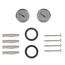 10-Loop 1" Stainless Steel Radiant Heat Manifold Assembly w/ Flow Meter