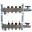 4-Loop 1-1/4" Stainless Steel Radiant Heat Manifold Assembly w/ Flow Meter
