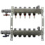 5-Loop 1-1/4" Stainless Steel Radiant Heat Manifold Assembly w/ Flow Meter