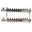 10-Loop 1-1/4" Stainless Steel Radiant Heat Manifold Assembly w/ Flow Meter