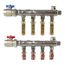 8-Loop 1-1/2" Stainless Steel Radiant Heat Manifold Assembly w/ Flow Meter and Ball Valve