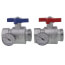 Stainless Steel Manifold Supply & Return 1-1/4" NPT Ball Valve w/ Temperature Gauge (Set of 2)