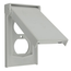 Weatherproof Wallplate, 1-Gang, Vertical (Gray)