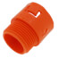 1" PVDF Threaded Adapter for Plenum-Gard (Orange)