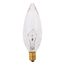 15 Watt BA9 1/2 Incandescent Bulb - Clear - 2500 Average rated hours - 114 Lumens - Candelabra base - 130 Volt (60 Pack)