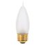 25 Watt CA10 Incandescent Bulb - Frost - 2500 Average rated hours - 200 Lumens - Medium base - 130 Volt (50 Pack)