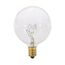 15 Watt G16 1/2 Incandescent Bulb - Clear - 2500 Average rated hours - 98 Lumens - Candelabra base - 130 Volt (50 Pack)