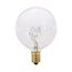 25 Watt G16 1/2 Incandescent Bulb - Clear - 2500 Average rated hours - 186 Lumens - Candelabra base - 130 Volt (50 Pack)