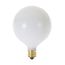 15 Watt G16 1/2 Incandescent Bulb - Satin White - 2500 Average rated hours - 83 Lumens - Candelabra base - 130 Volt (50 Pack)