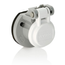 Cam-Type Male/Female Panel Mount Receptacle Enclosure w/ Automatic Closing LidSS Spring (White)