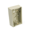 Surface-mount Back Box, Single-Gang, 1.45" Box Depth (Ivory)