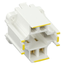 GX24Q-4 Base, 42w 4-pin, 10mm Compact Fluorescent Lampholder, Bottom Snap-in (Yellow) White Body