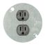 15A, 125V NEMA 5-15r, 2-pole, 3-wire, w/ Ears Duplex Receptacle, Straight Blade, Grounding, 4" Cover Mounted, Side Wired, Steel Strap (Brown)