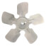 8" Aluminum, 5-Blade, CCW Fan Blade (1/4" Bore)