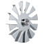 3-1/4" Aluminum 12 Blade CW Fan Blade, 5/16" Bore (w/ Hub)