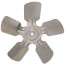 10" Aluminum 5 Blade CCW Fan Blade, 5/16" Bore (w/ Hubs)