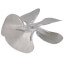 12" Aluminum 5 Blade CCW Fan Blade, 5/16" Bore (w/ Hubs)