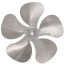 12" Aluminum 5 Blade CCW Fan Blade, 5/16" Bore (w/ Hubs)