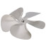 12" Aluminum, 5-Blade, CCW Fan Blade (5/16" Bore)