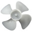 2-1/2" Plastic 4 Blade CW Fan Blade, 3/16" Bore
