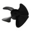 3" Plastic 4 Blade CW Fan Blade, 3/16" Bore