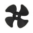 3" Plastic 4 Blade CW Fan Blade, 3/16" Bore