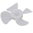 3-1/2" Plastic 4 Blade CCW Fan Blade, 3/16" Bore