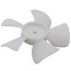4" Plastic 5 Blade CW Fan Blade, 3/16" Bore