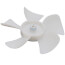 4" Plastic 5 Blade CW Fan Blade, 3/16" Bore