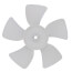 4" Plastic 5 Blade CW Fan Blade, 3/16" Bore