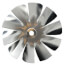 5" Aluminum 10 Blade CW Intake Hub Fan Blade