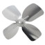 6" Aluminum 4 Blade, 1/4" Bore CW Intake Hub Fan Blade