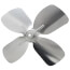 6-1/2" Aluminum 4 Blade CW Intake Hub Fan Blade