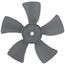 5" Plastic 5 Blade CCW Fan Blade, 1/4" Bore
