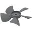5" Plastic 5 Blade CCW Fan Blade, 1/4" Bore