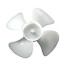 5-1/2" Plastic 4 Blade CW Fan Blade, 3/16" Bore