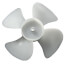 6" Plastic 4 Blade CCW Fan Blade, 5/16" Bore
