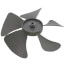 7" Plastic 5 Blade CCW Fan Blade, 1/4" Bore
