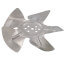 6" Aluminum 5 Blade CCW Hubless Fan Blade