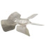 8" Aluminum, 5-Blade, CCW Fan Blade (Hubless)